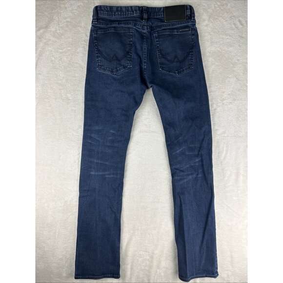 Superdry Mens Jeans 30 X 32 Blue Officer Straight Copper Black Denim Button Fly - Picture 13 of 13